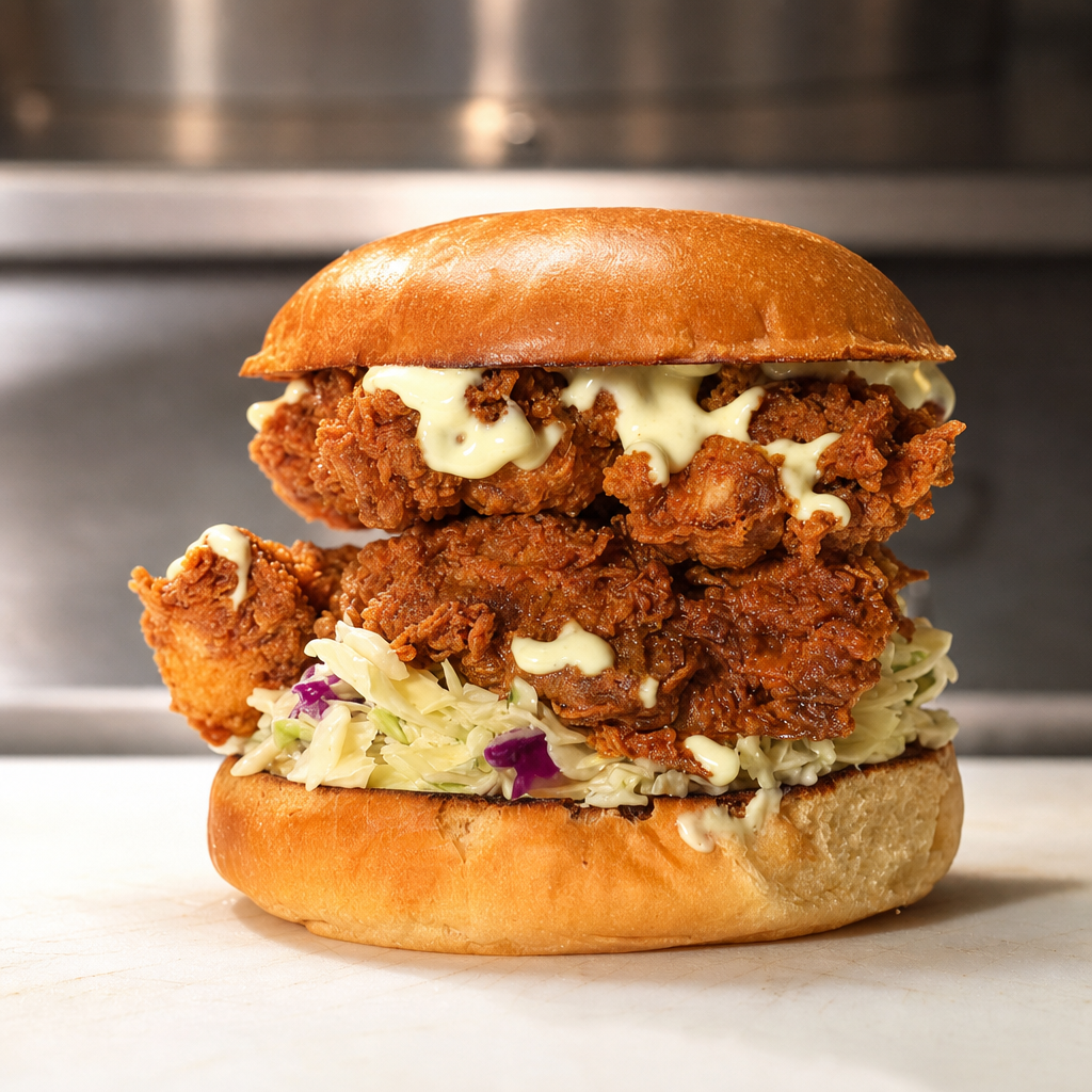 Hot Honey Bbq Fried Chicken.