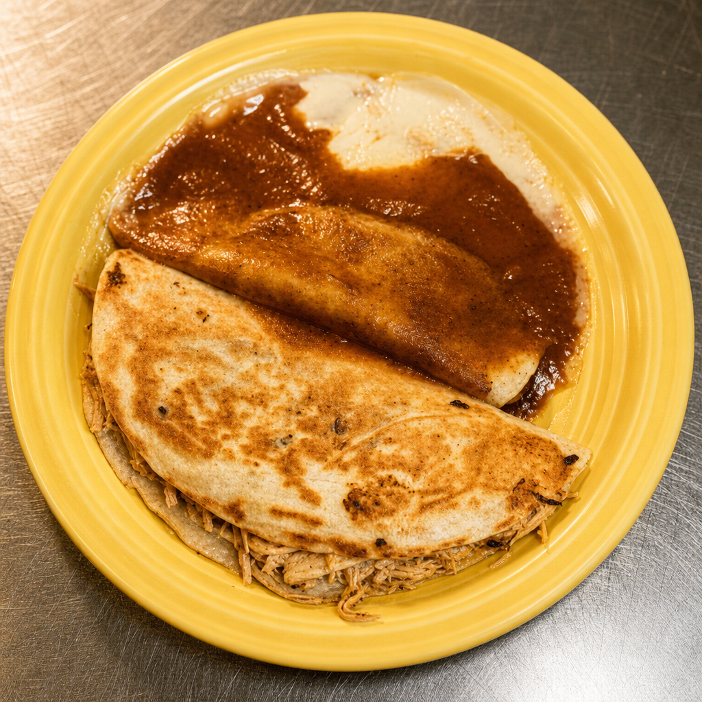 17. One Beef Burrito, One Chile Relleno & One Beef or Chicken Quesadilla.