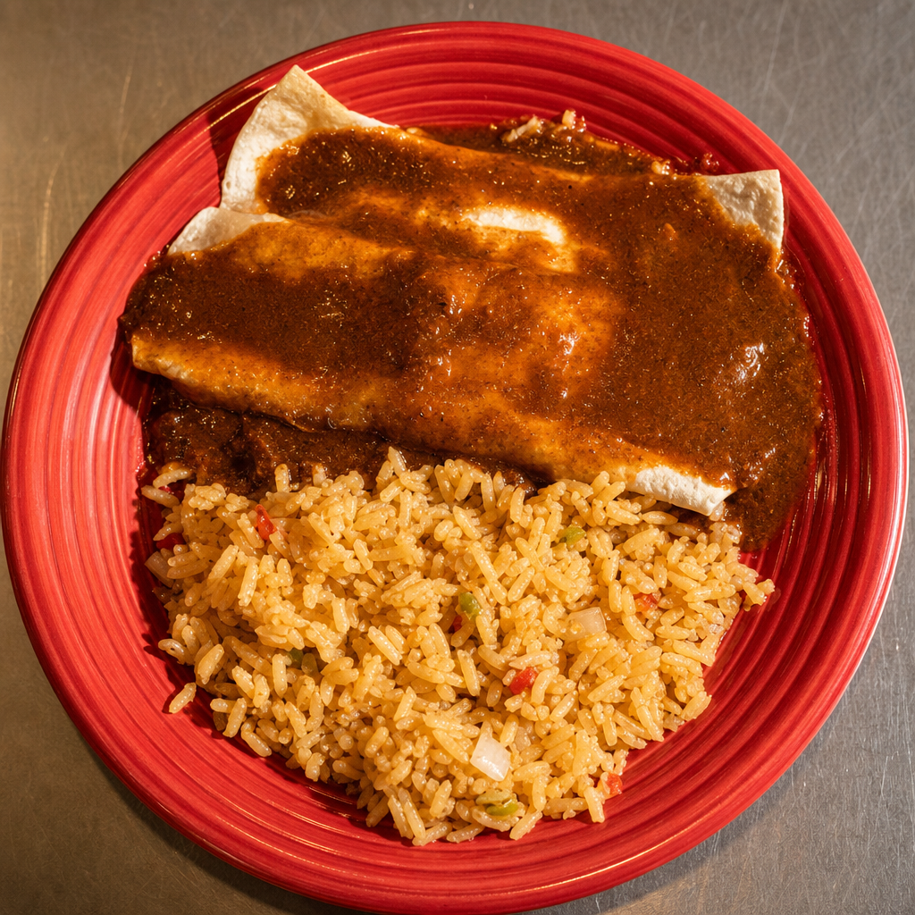 E) Two Cheese Burritos & Rice.