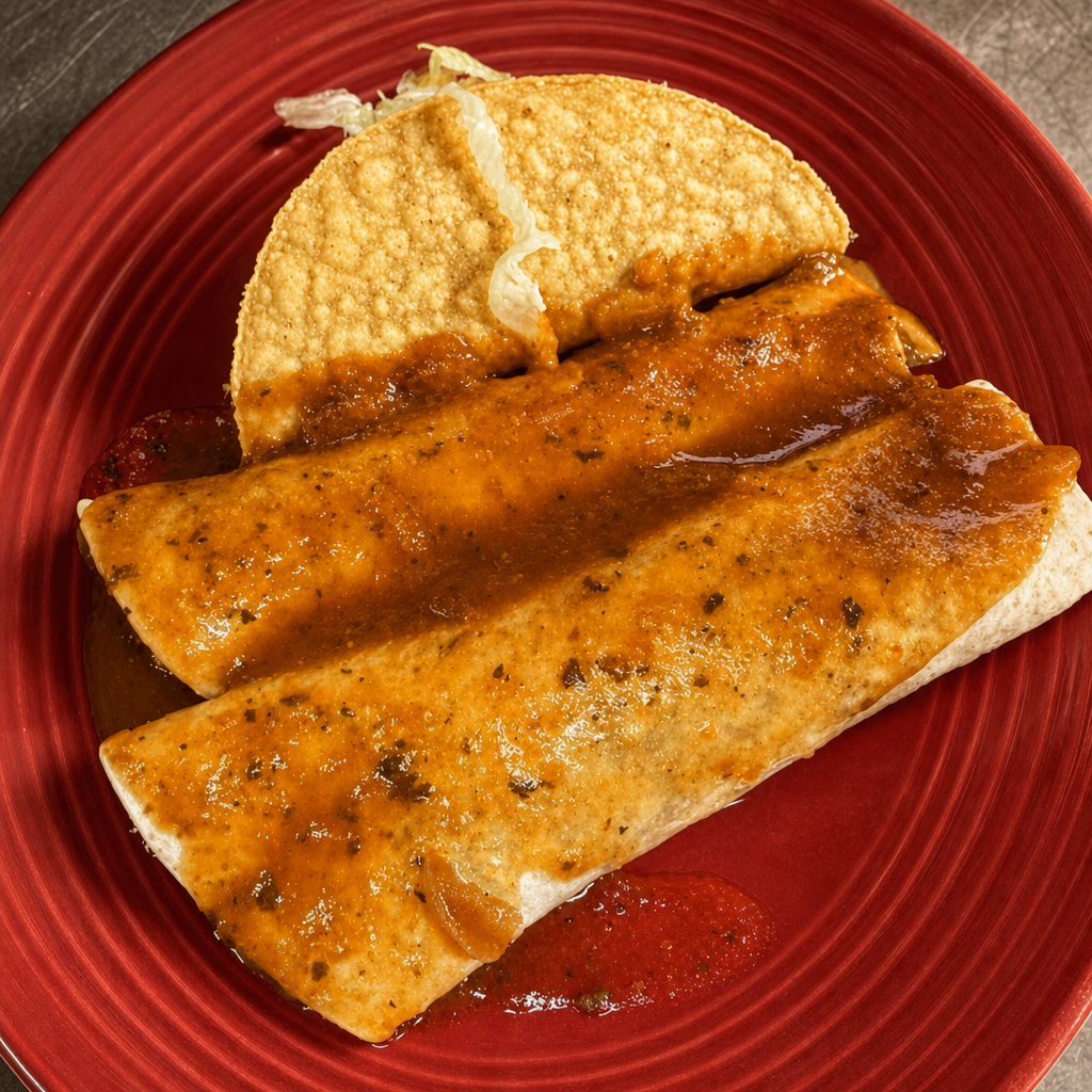 9. One Beef Burrito, One Beef Enchilada & One Beef Taco.