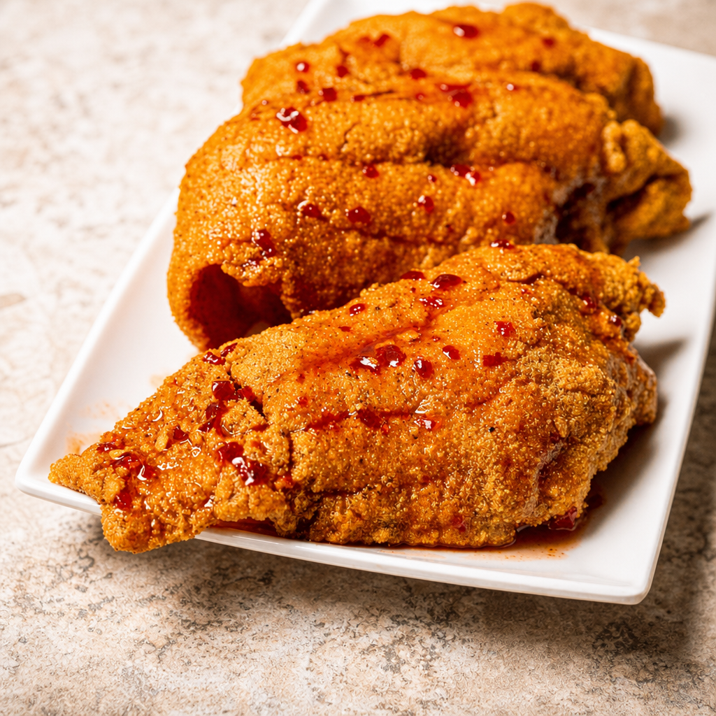 Hot Honey Catfish 3 Pieces w/ side