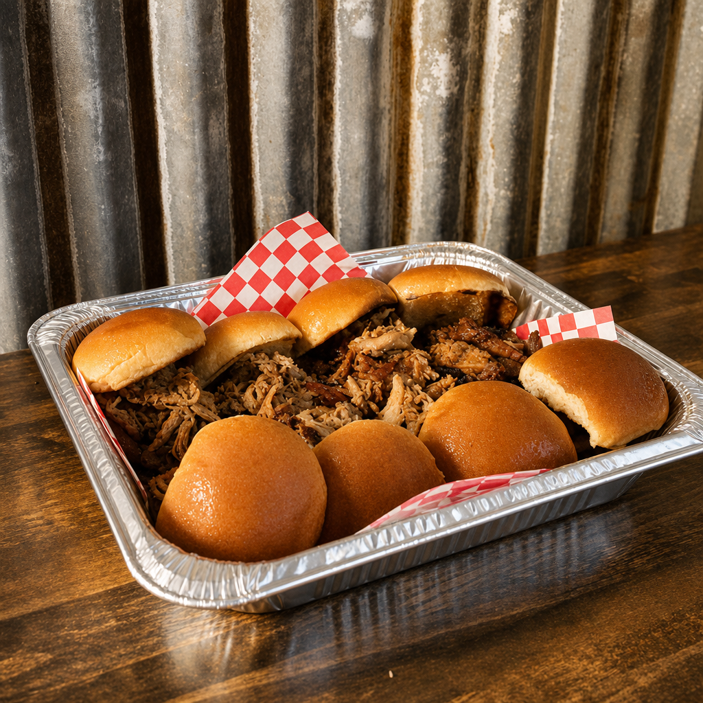 Shredded Brisket Slider.