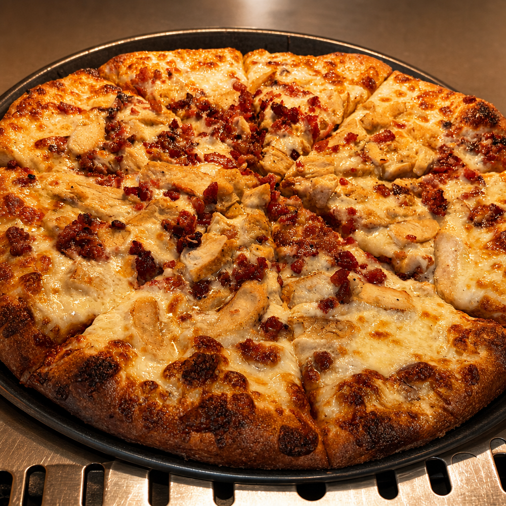 Chicken Bacon Pizza.
