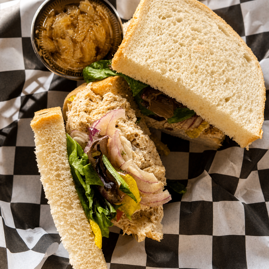 Lou's Tuna Wazuna Sandwich.