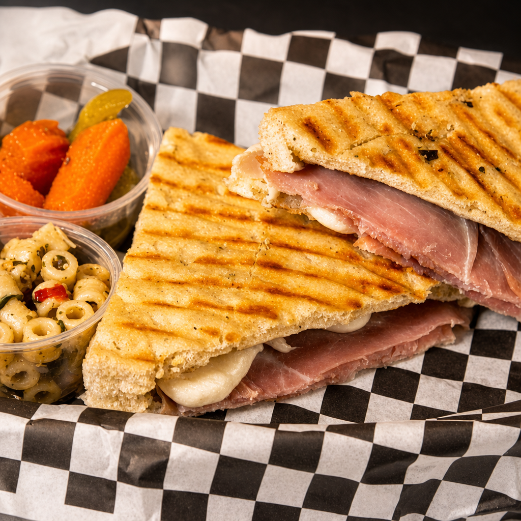 Prosciutto Mozzarella Panini.