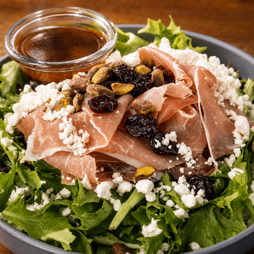 Dark Cherry Prosciutto Salad.