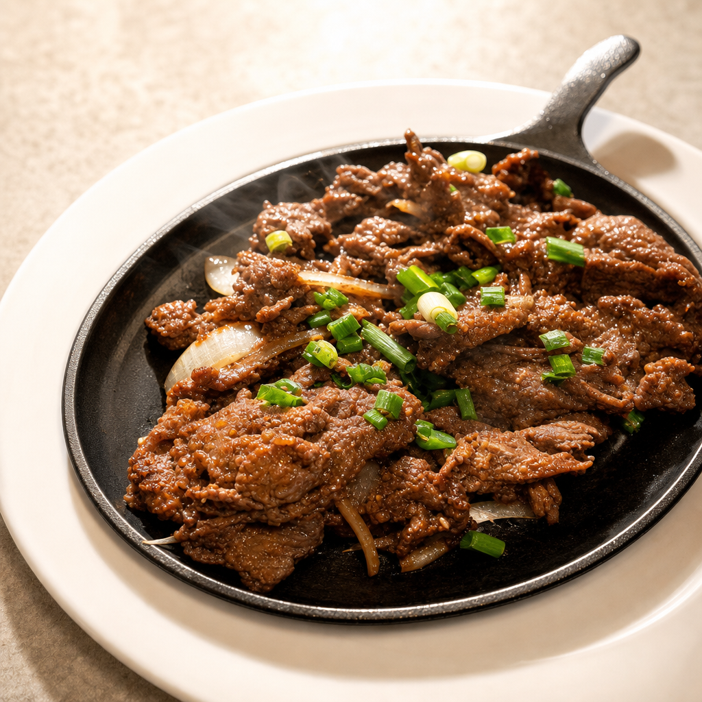 Sizzling Korean Bulgogi.