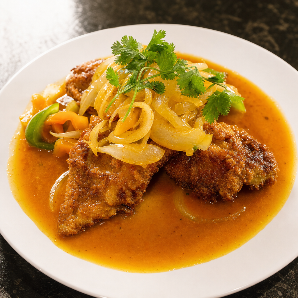 Crispy Snapper Curry.