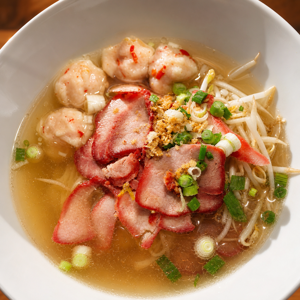 Thai Style Noodles with BBQ Pork.
