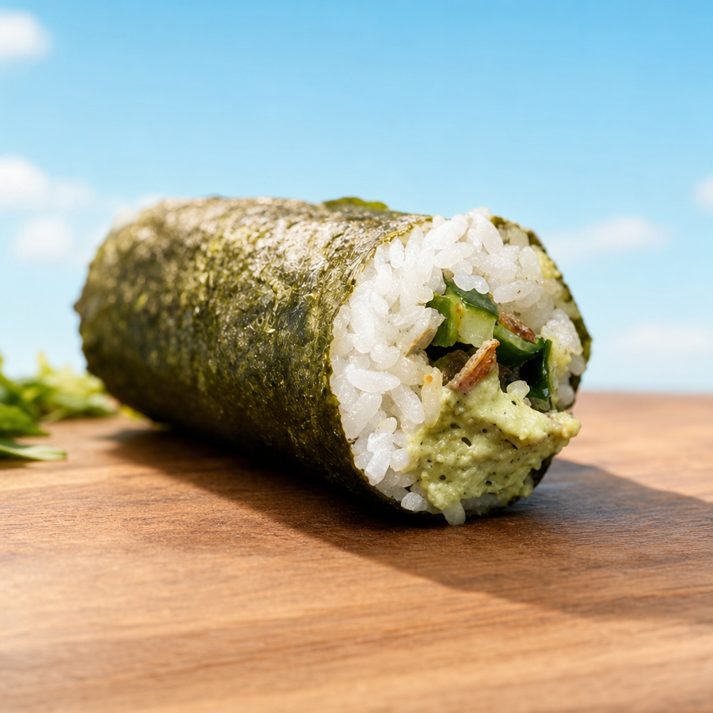 Cilantro Salmon Handroll.