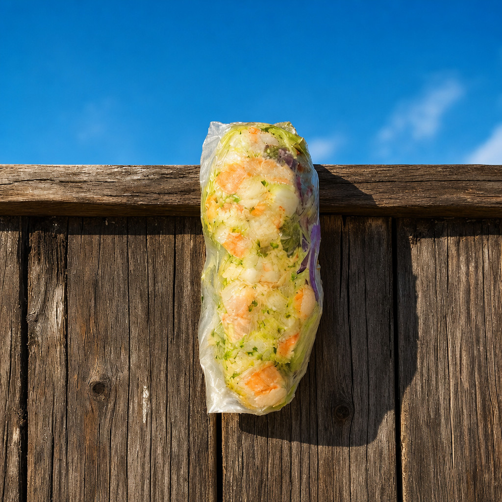 Cilantro Shrimp Rice Paper Roll.