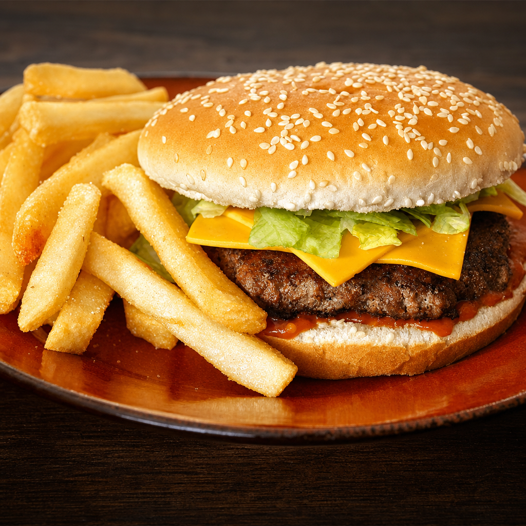 Deluxe Cheeseburger Meal.
