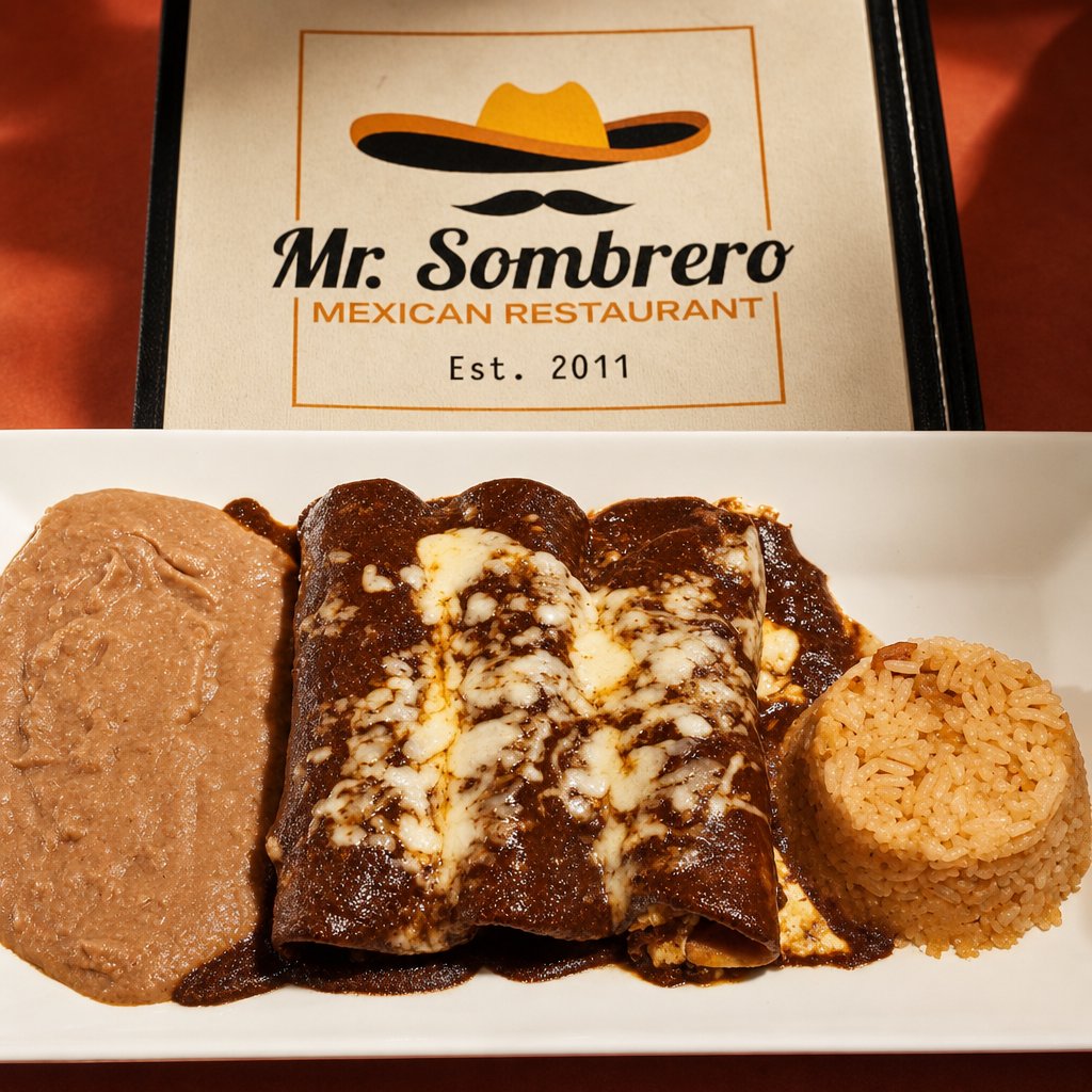 Enchiladas De Mole.