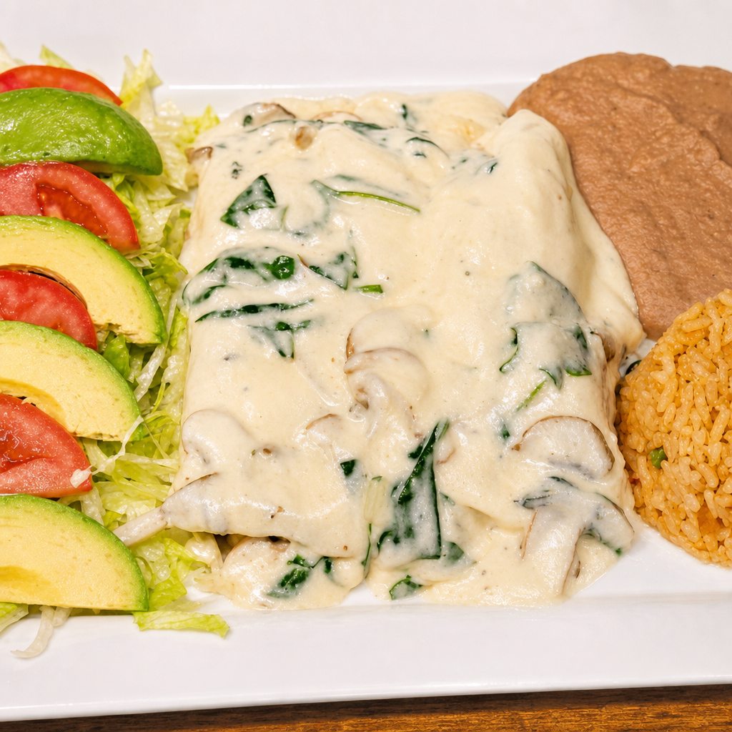 Richard's Fish Enchiladas.