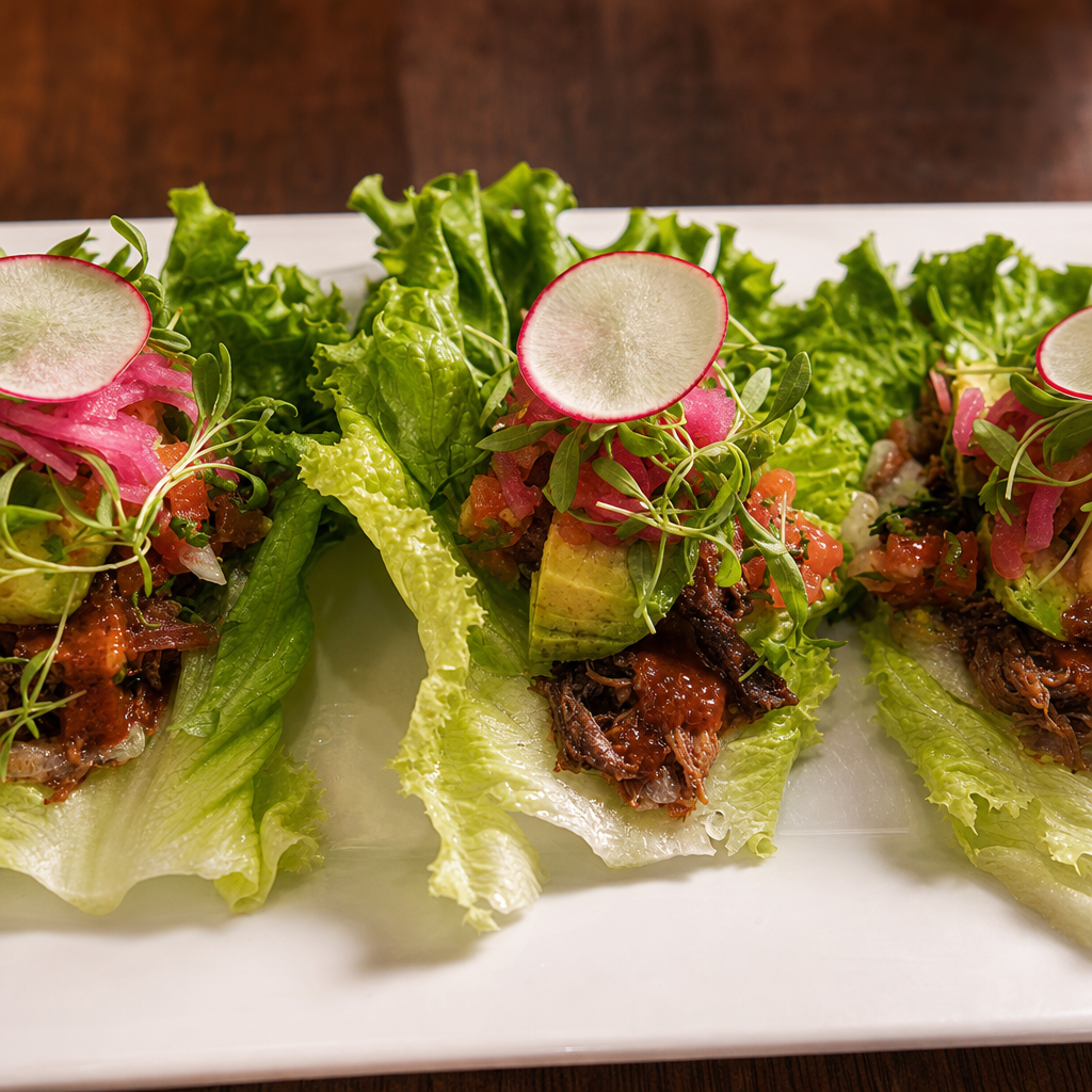 Birria Lettuce Tacos.