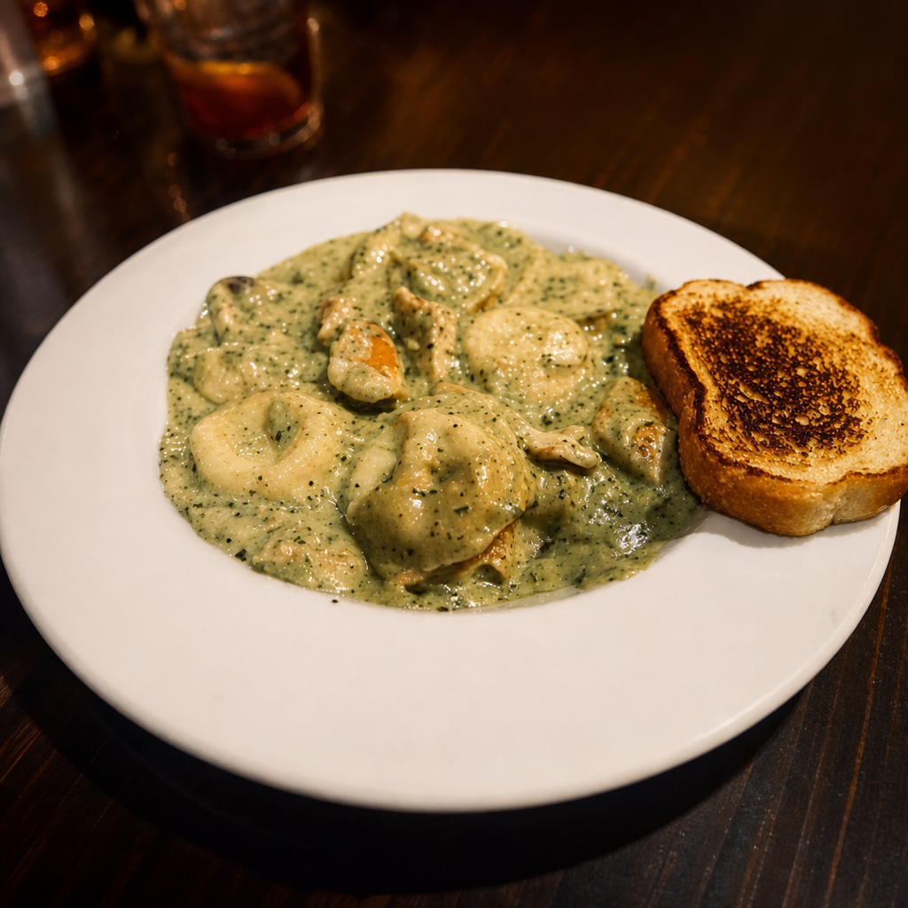 Chicken Pesto Ravioli.