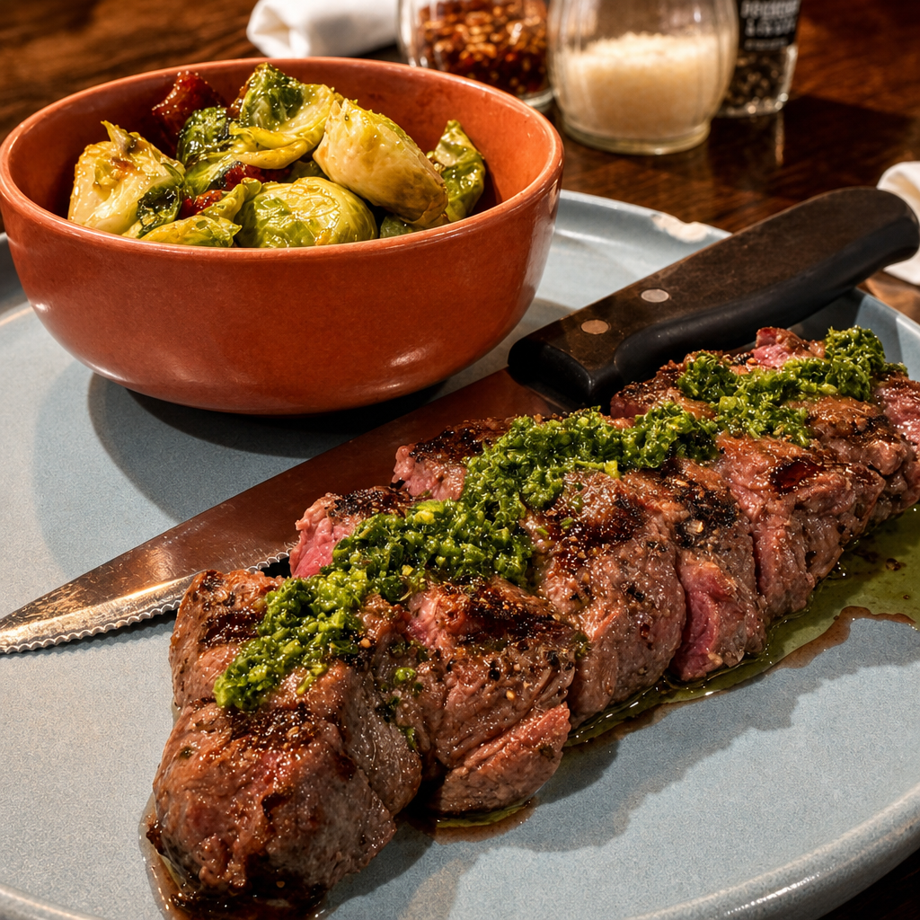 Flat Iron Steak.
