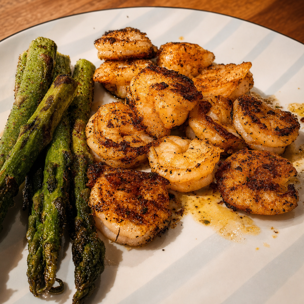 Lemon Pepper Shrimp.