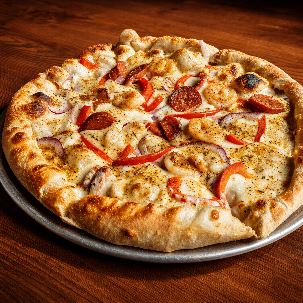 Cajun Shrimp Pizza.