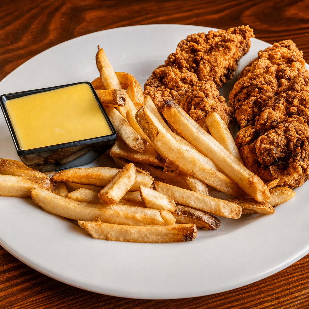 Kids Chicken Tenders & Fries.
