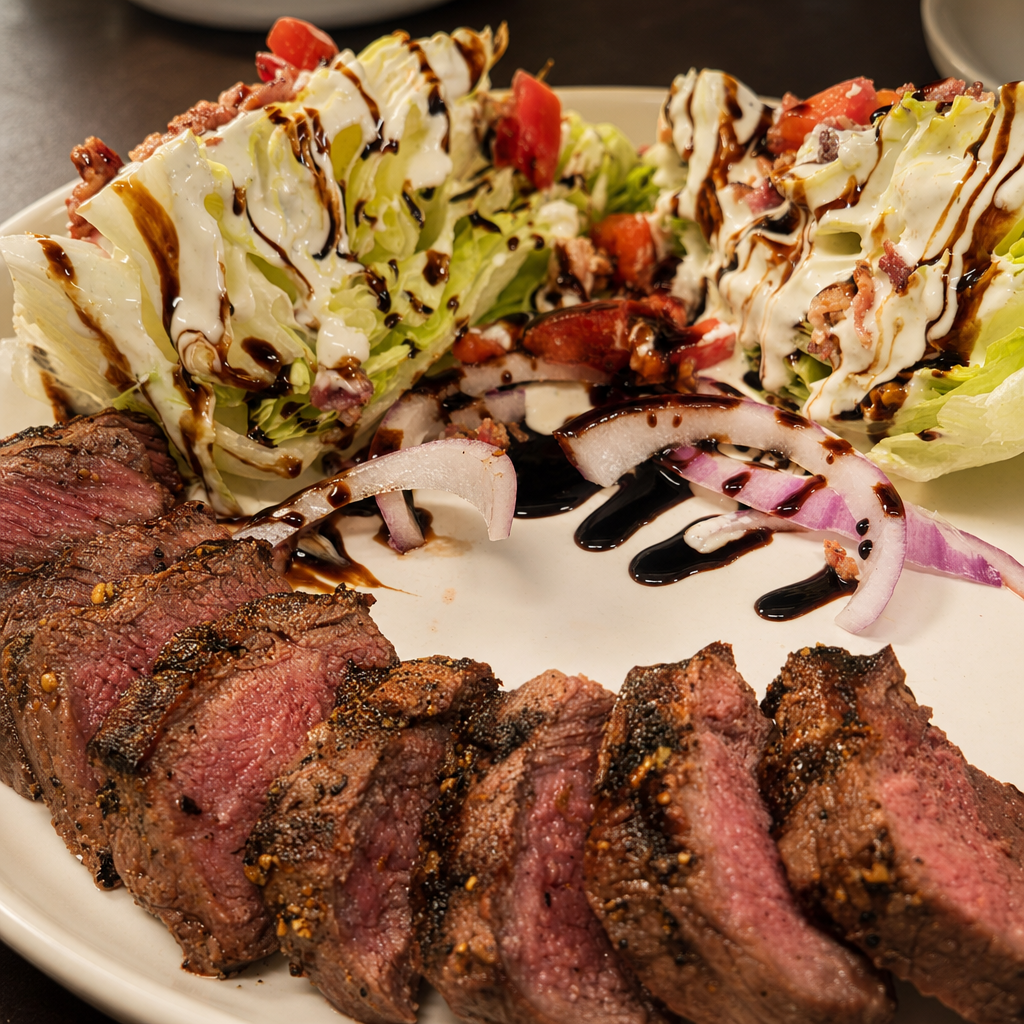 Flat-Iron Steak Salad.