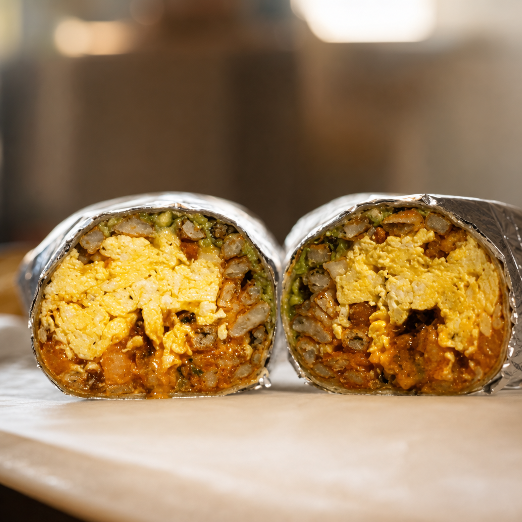 Loaded Breakfast Burrito.