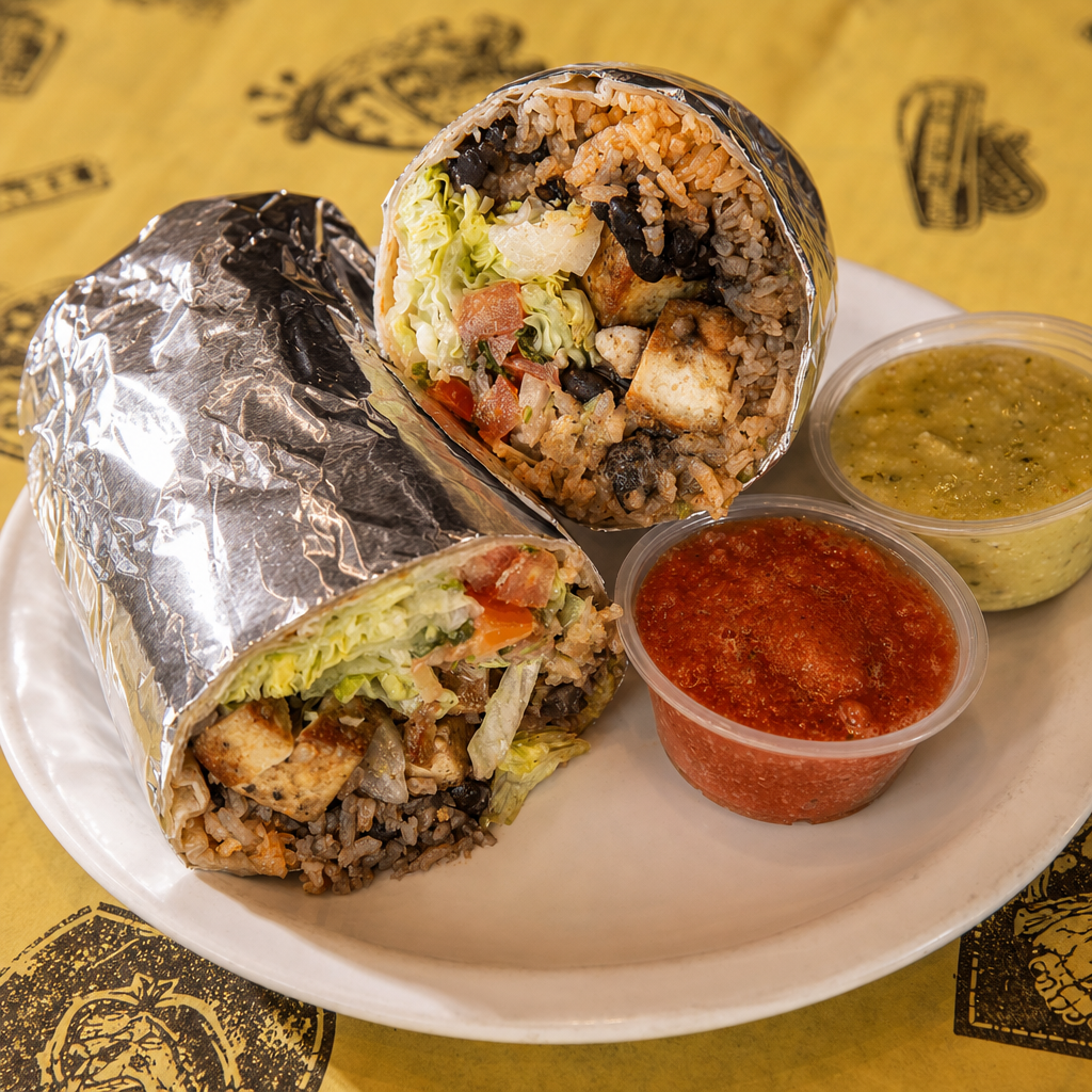 Deluxe Vegan Burrito.