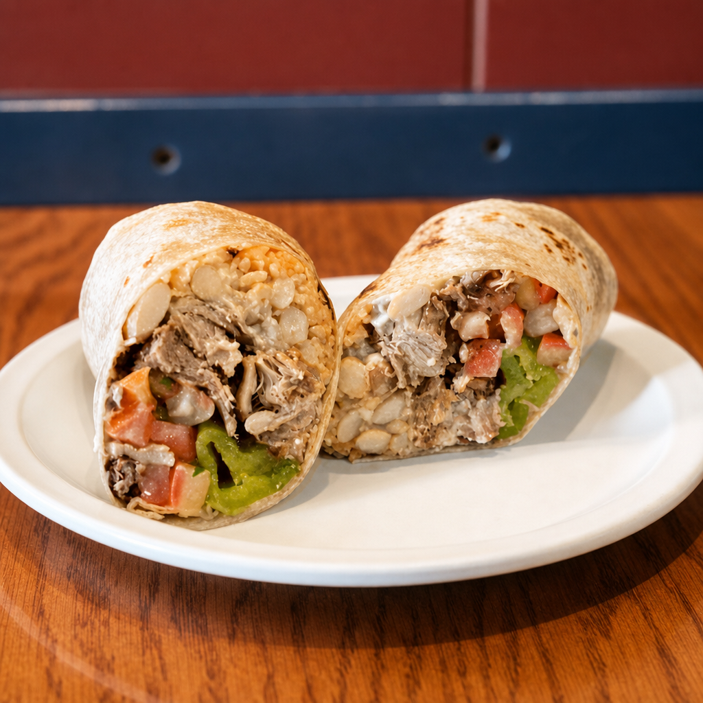 Green Chili Carnitas Burrito.