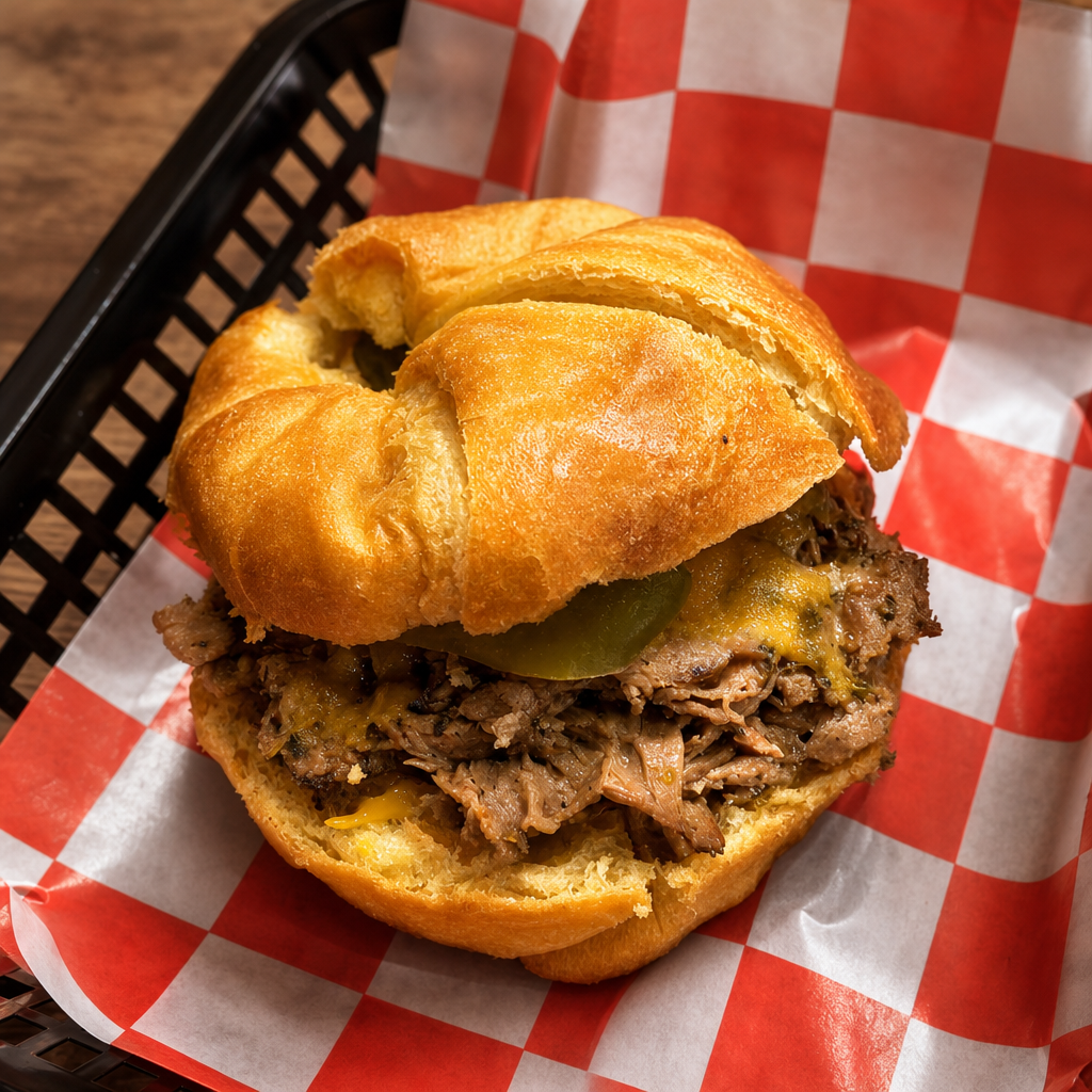 Beef & Cheddar Croissant.