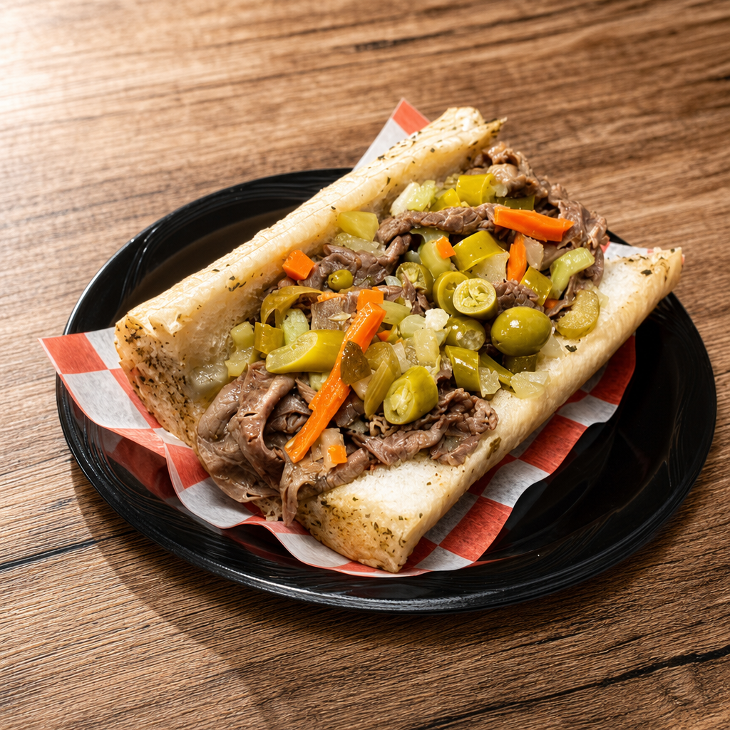 Italian Beef Sandwich.