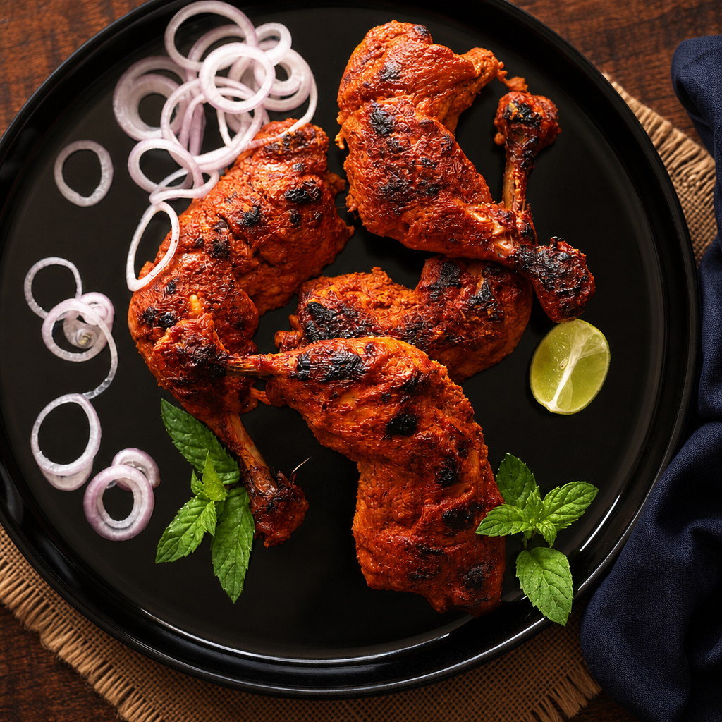 Chicken Tandoori Half 2 pieces.