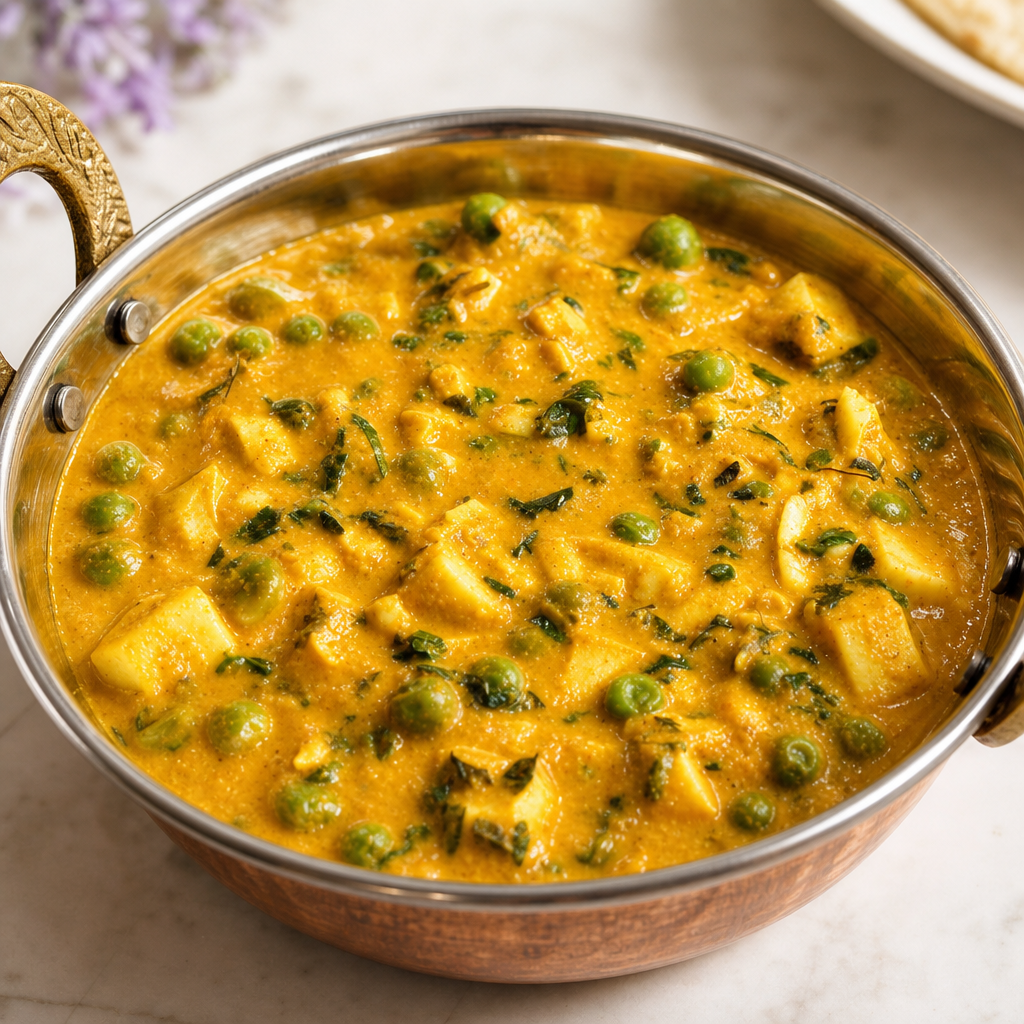 Paneer Mutter Methi Malai.