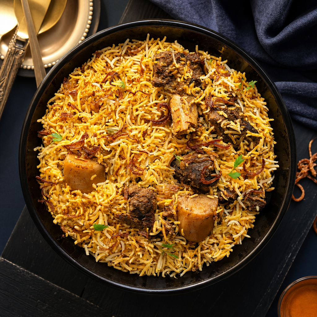 Goat Biryani.