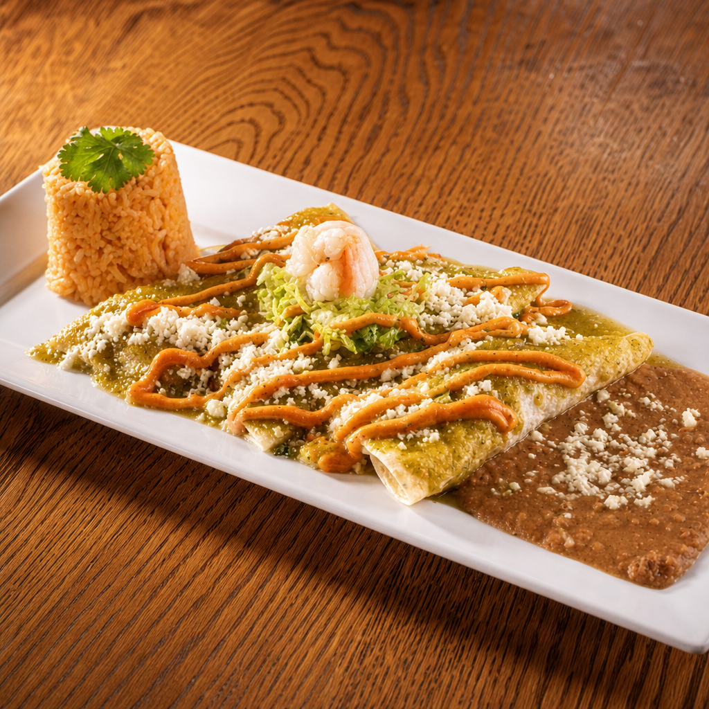 Shrimp Enchiladas.