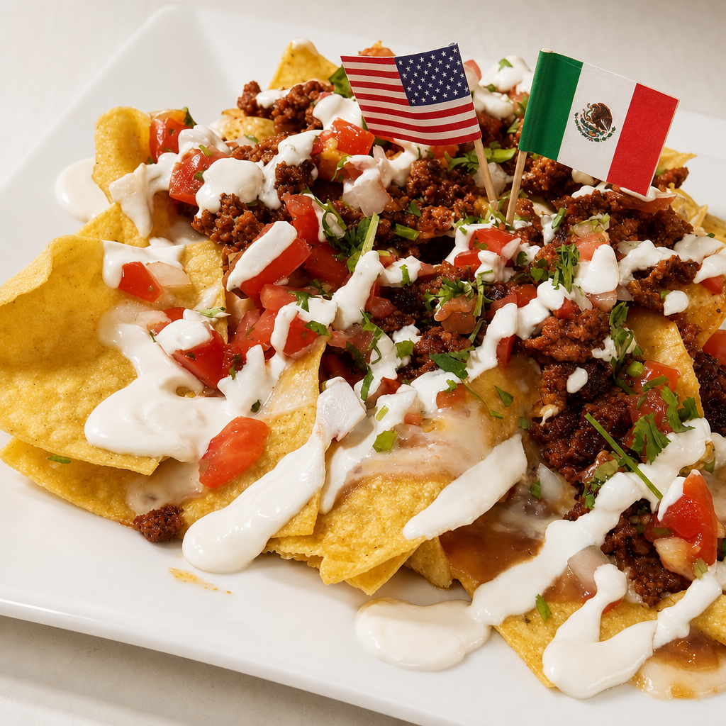 Nachos Con Chorizo.