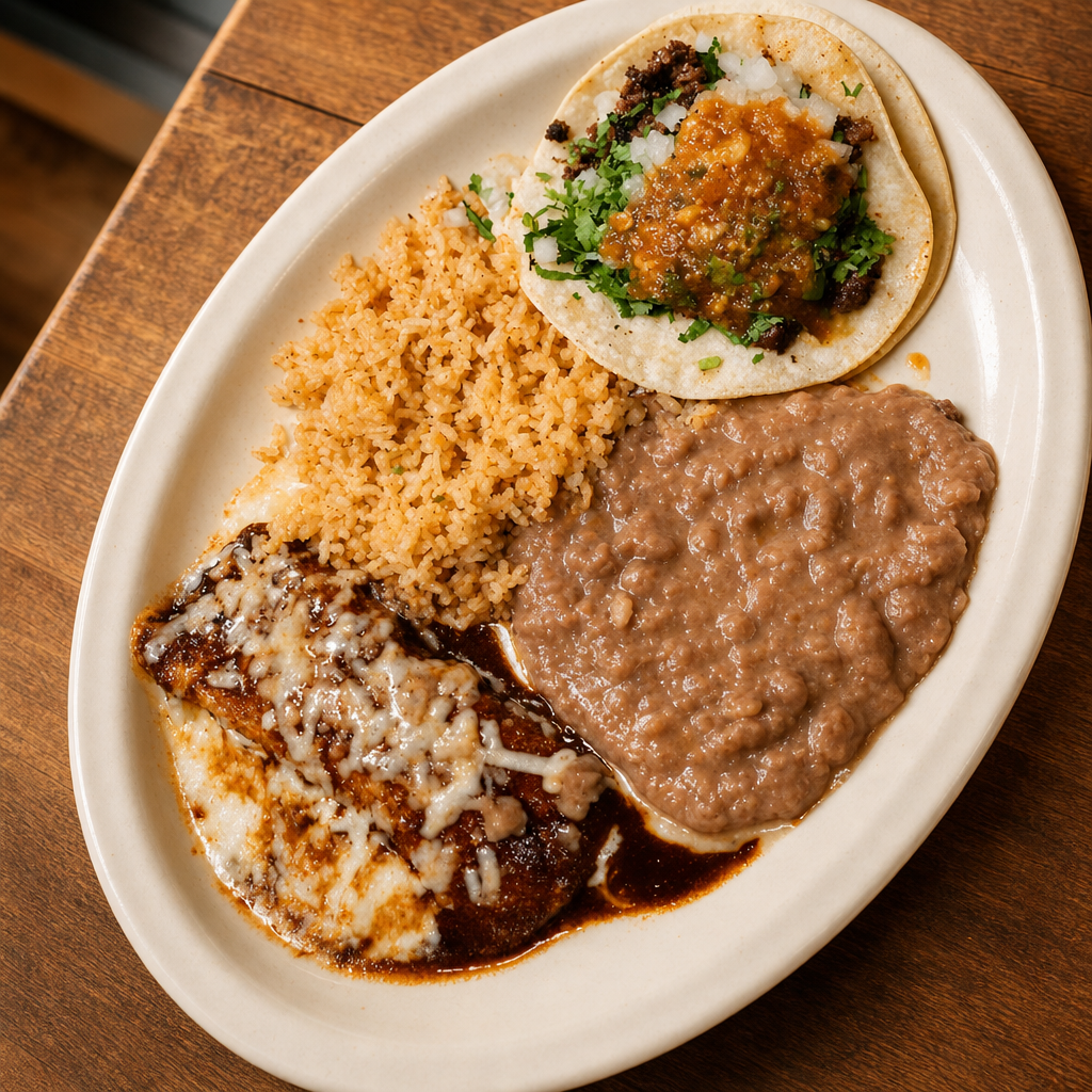 Enchilada and Taco Combo.