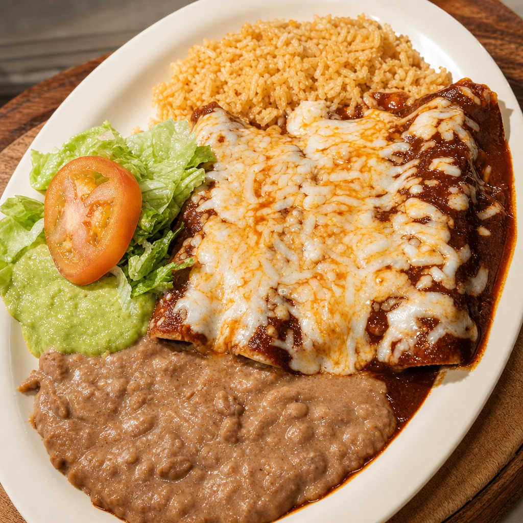 Three Enchilada Plate.