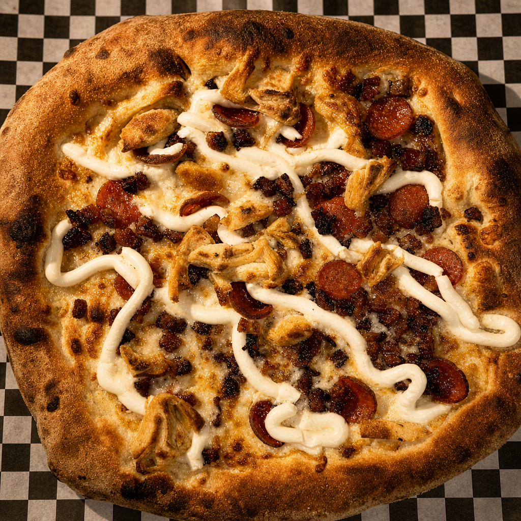 Killer Crabs from Outer Space Pizza.