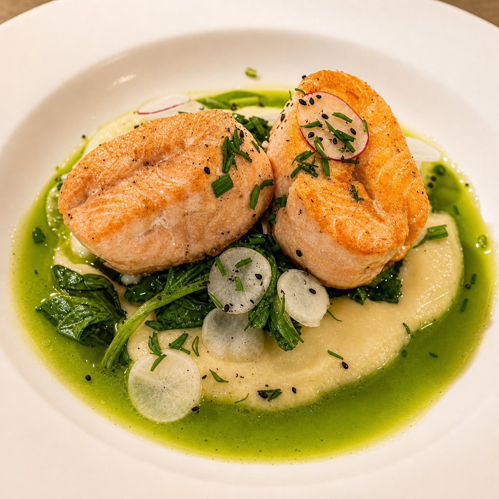 Pan Seared Salmon.