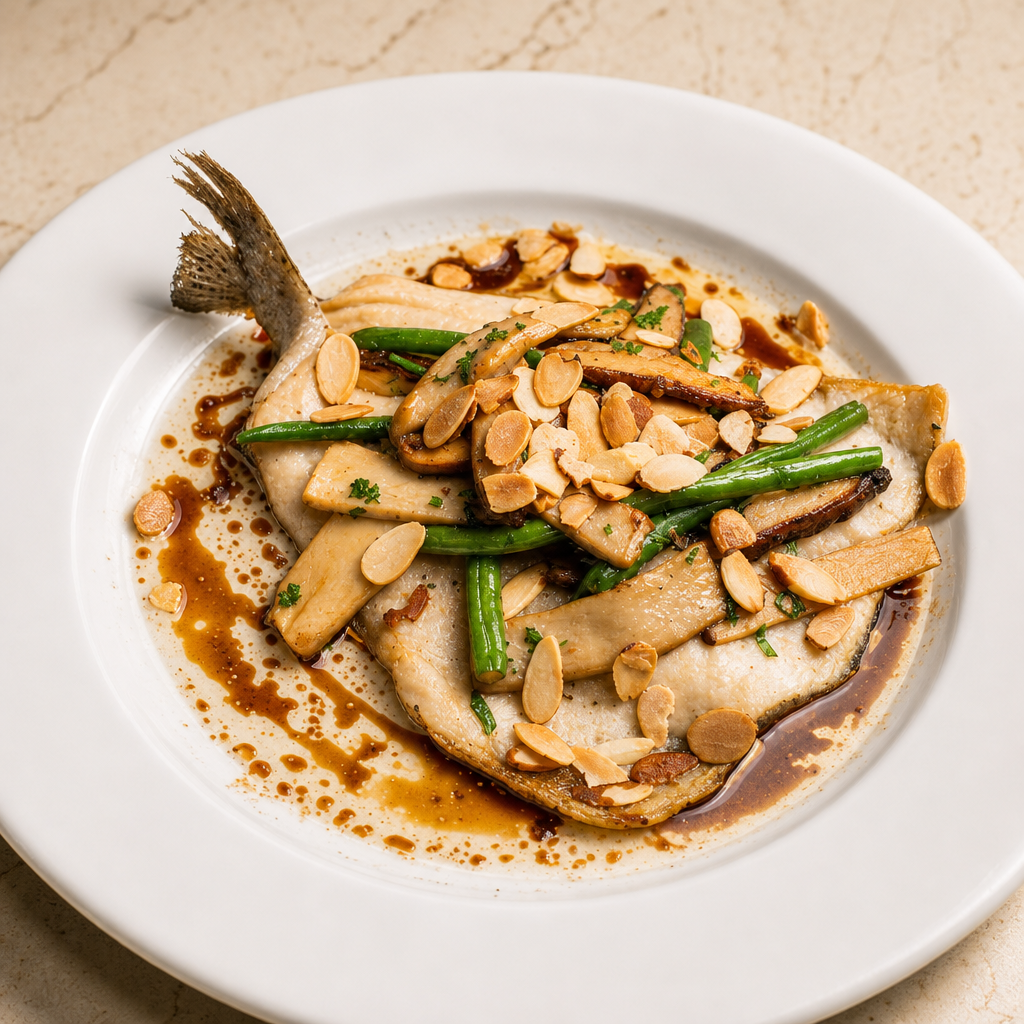 Grilled Colorado Trout Almondine.