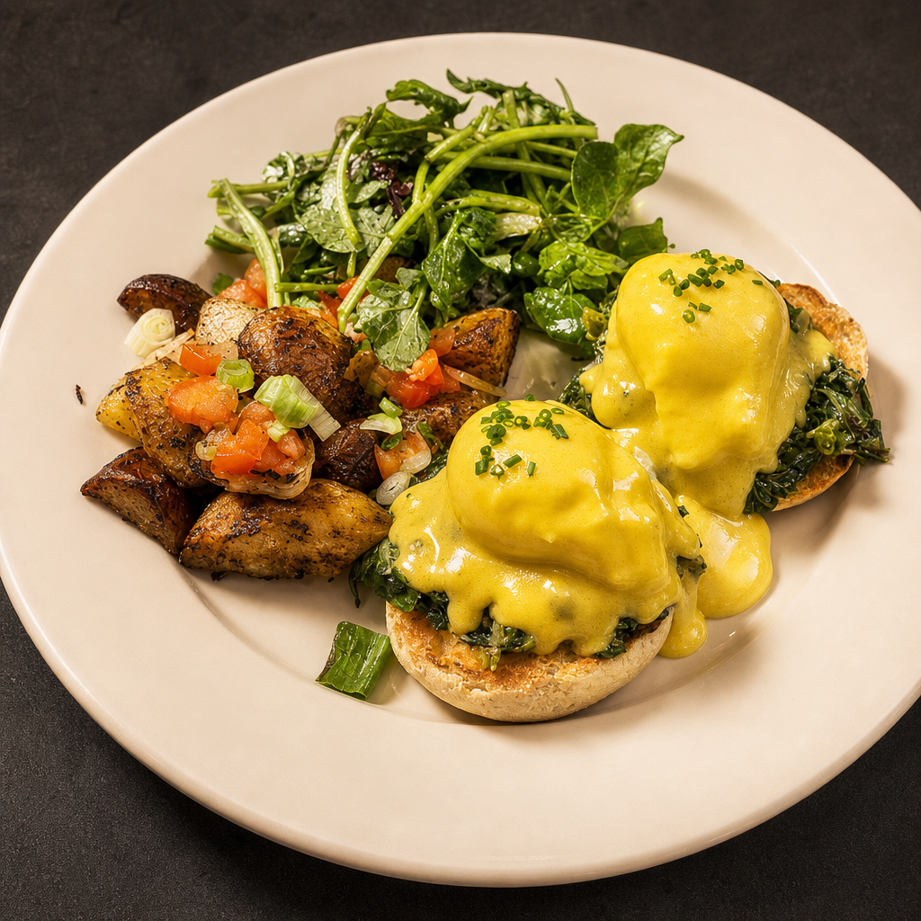 Spinach Benedict.