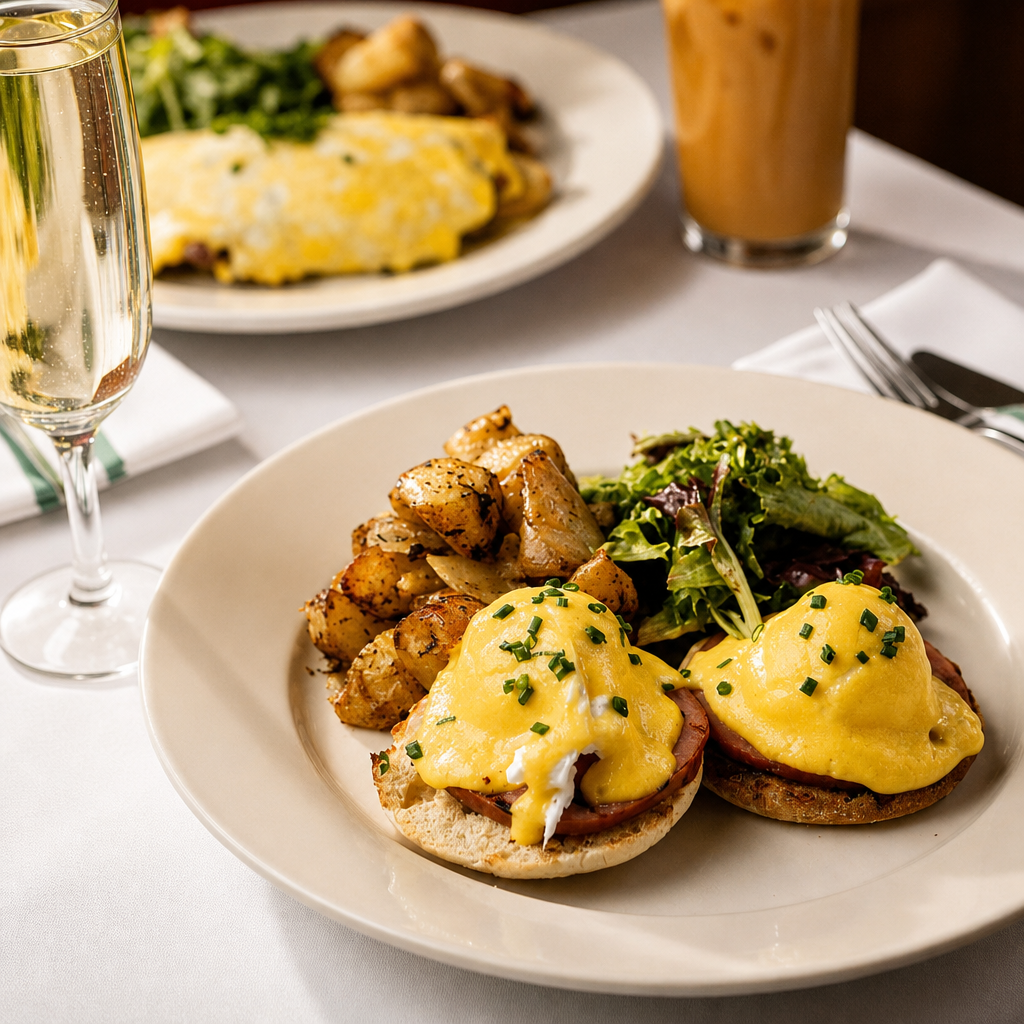 Pork Benedict.