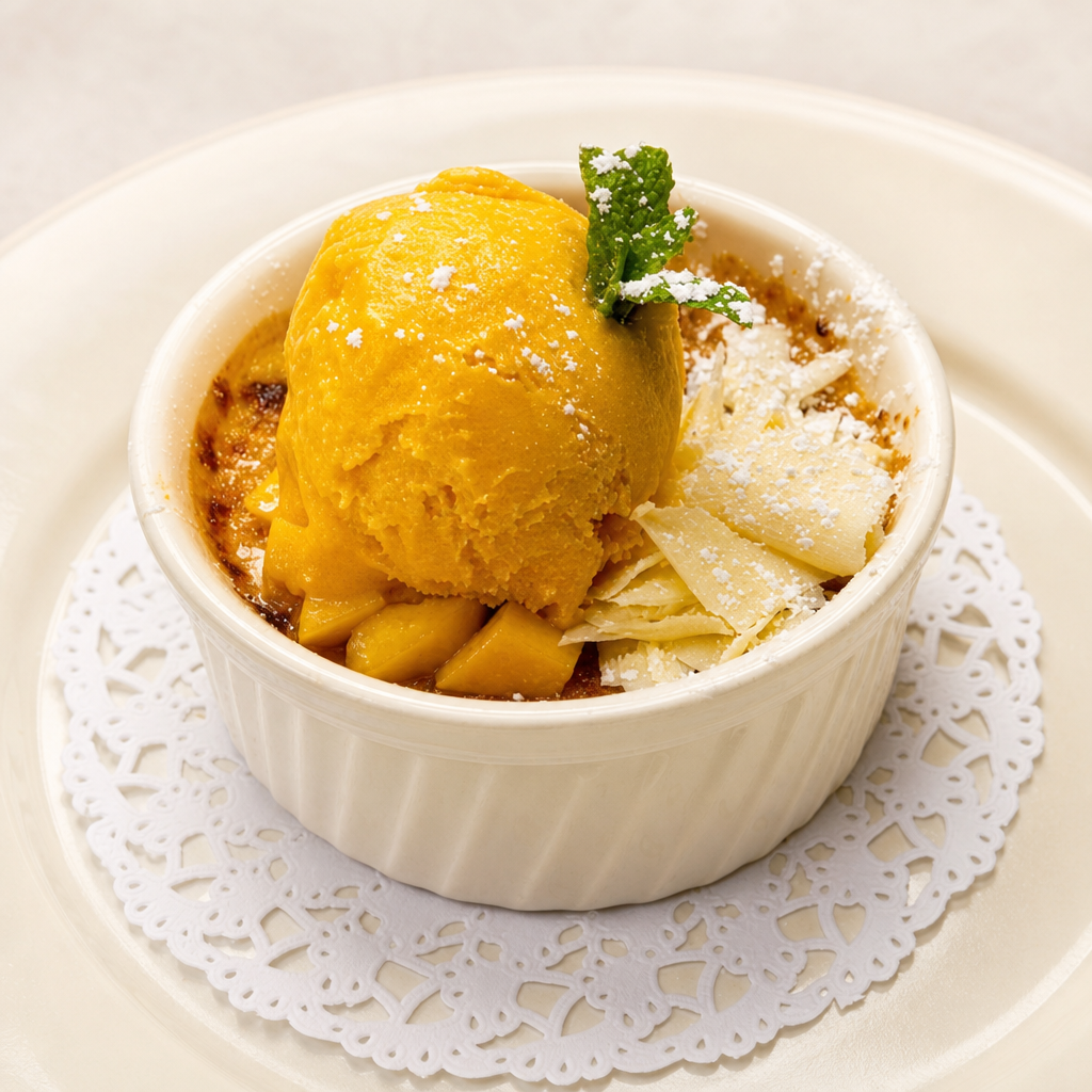 White Chocolate Crème Brûlée.