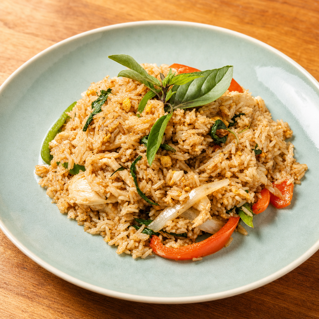 Spicy Basil Fried Rice.