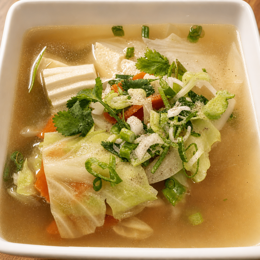 Tofu & Vegetable Soup.