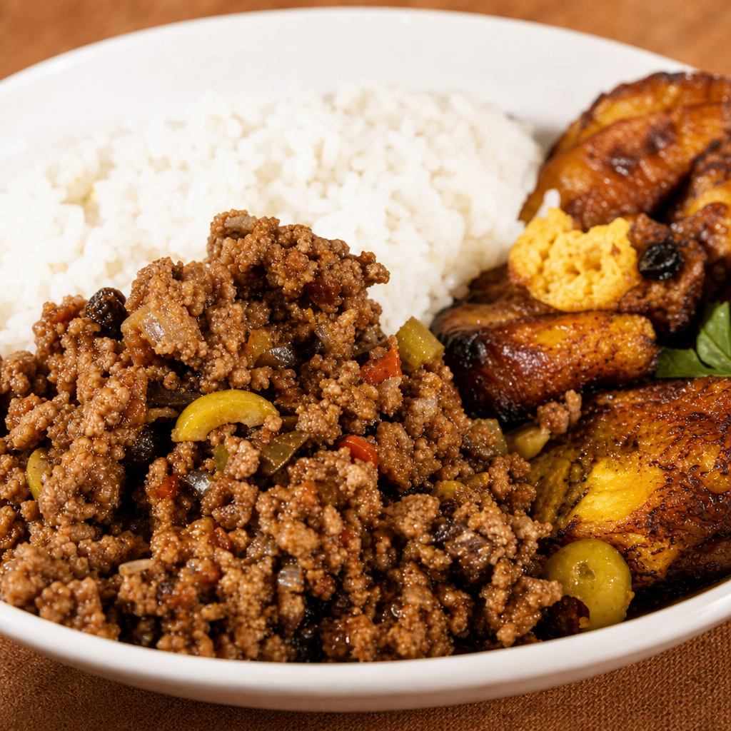 38.PICADILLO DE RES A LA CRIOLLA.