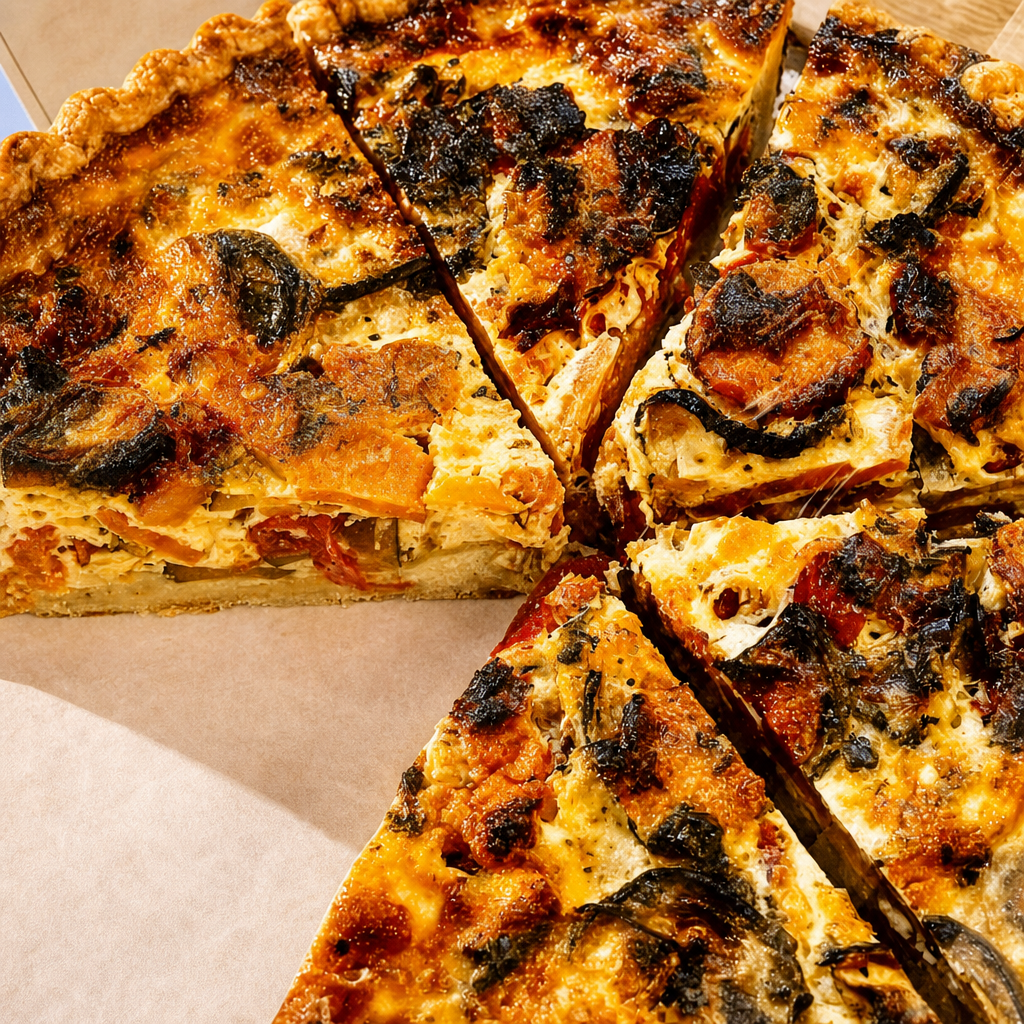 Lorraine (bacon onion gruyere).