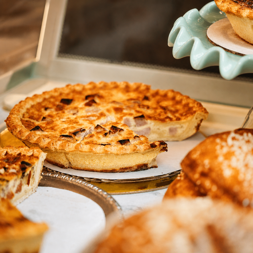 Ham & Cheese quiche.