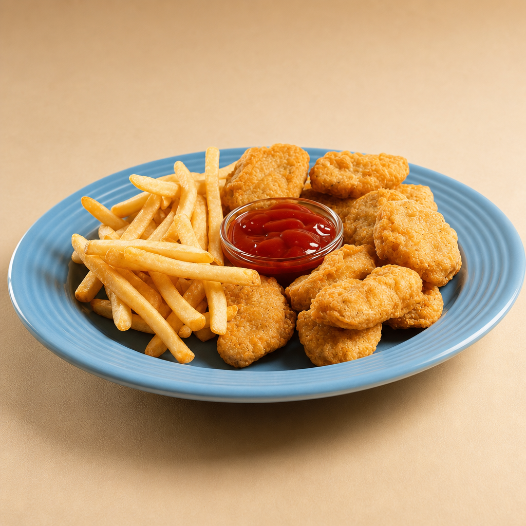 Chicken Nuggets with Fries.
