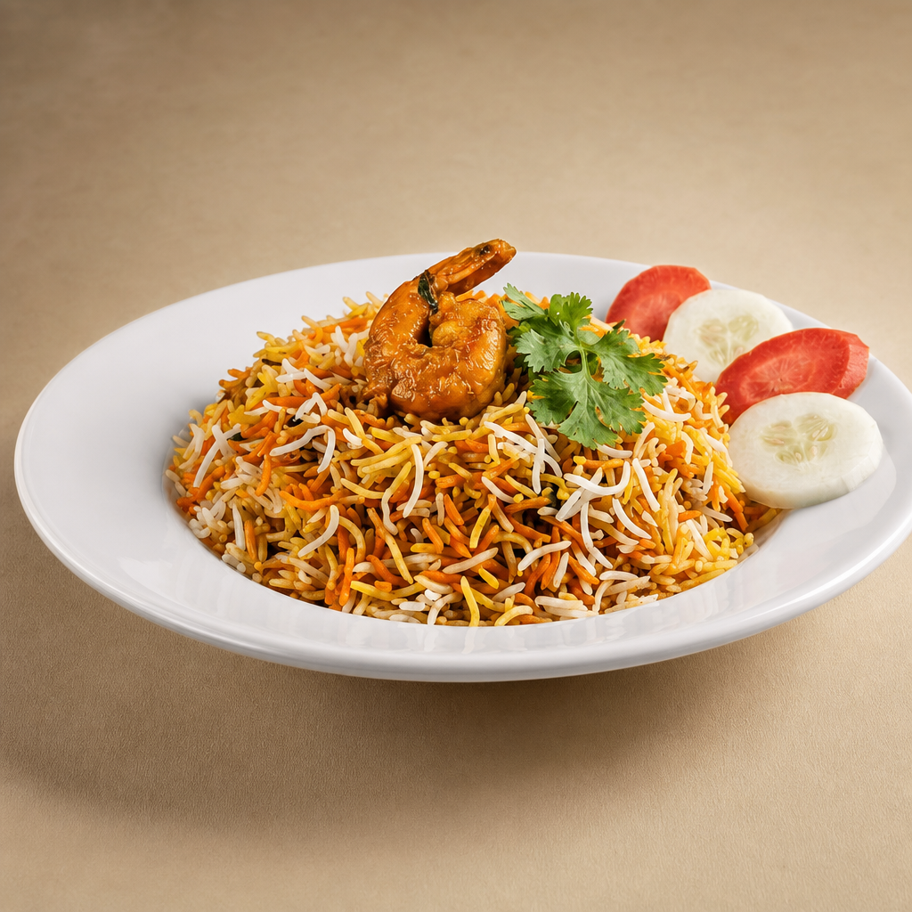 Shrimp Biryani.